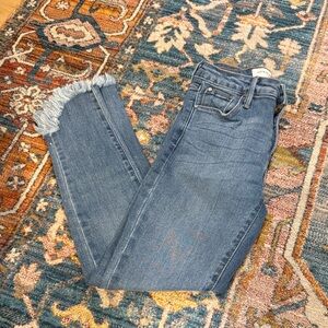 Just Black Denim with Fringe Bottoms